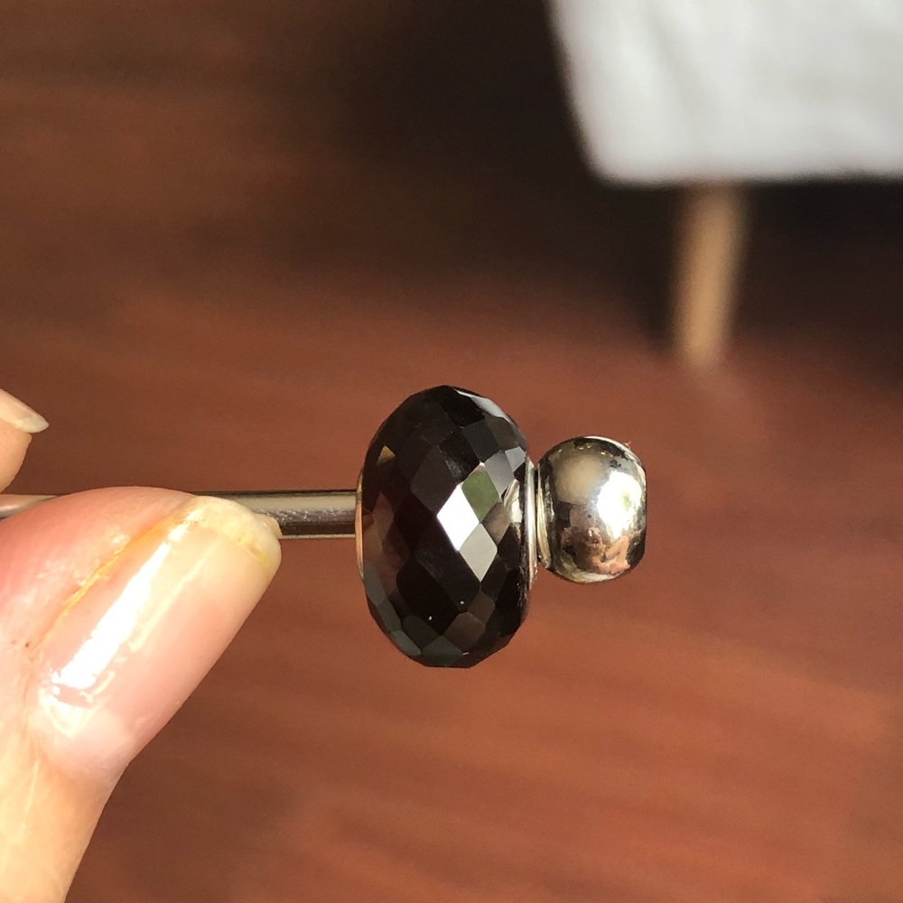 Super dark hesonite garnet with silver core